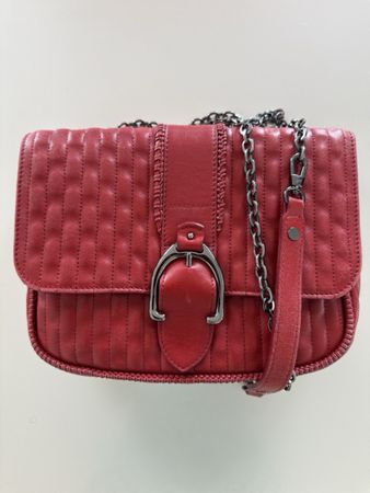 Longchamp women's bag red leather