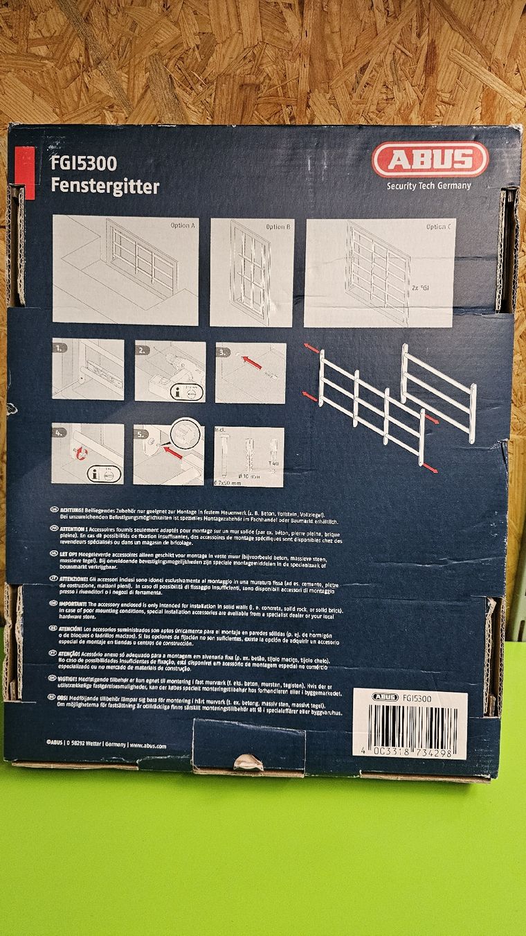 Griglie e Inferriate: ABUS Fenstergitter FGI5300 – Nuovo e nell'imballaggio originale da Koppigen venduto da Bracher_Mail-House 1