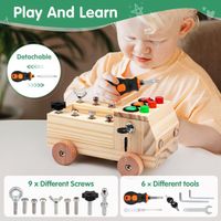 Holz Busy Board mit Schraubendreher Tools Montessori