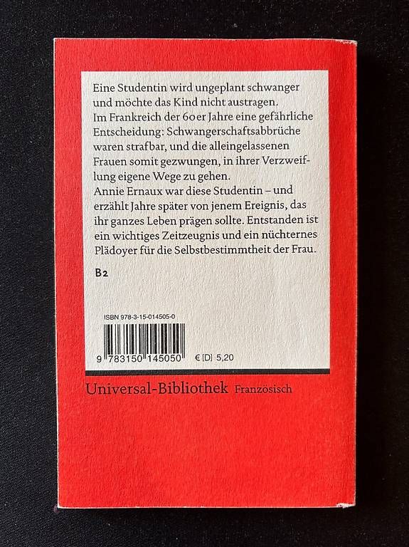 Bücher: L'événement von Annie Ernaux – Gebraucht aus Frutigen von lauura04 1