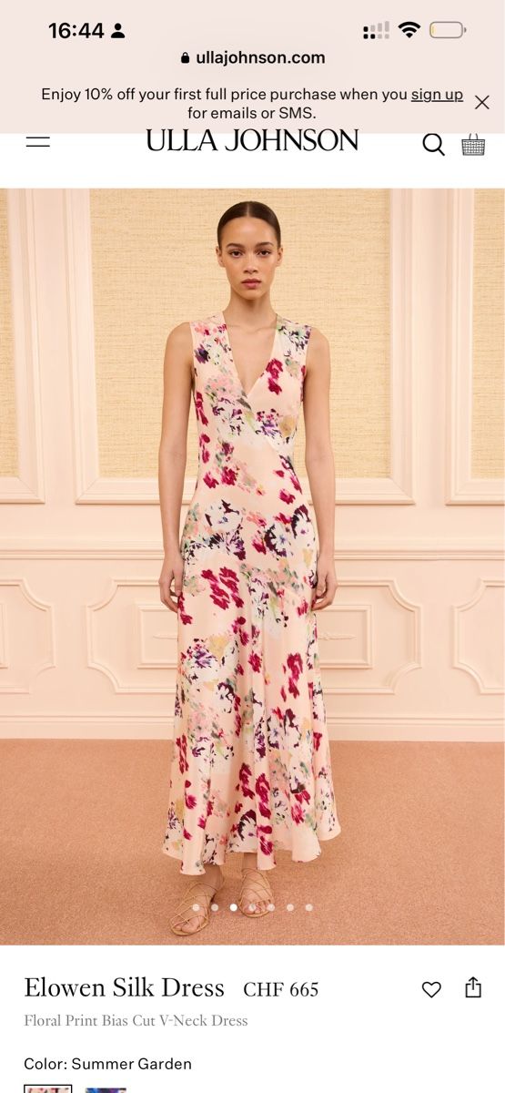 Ulla Johnson Robes: Ulla Johnson Elowen silk dress – Neuf (Voir description) à Rain par thesta24 6