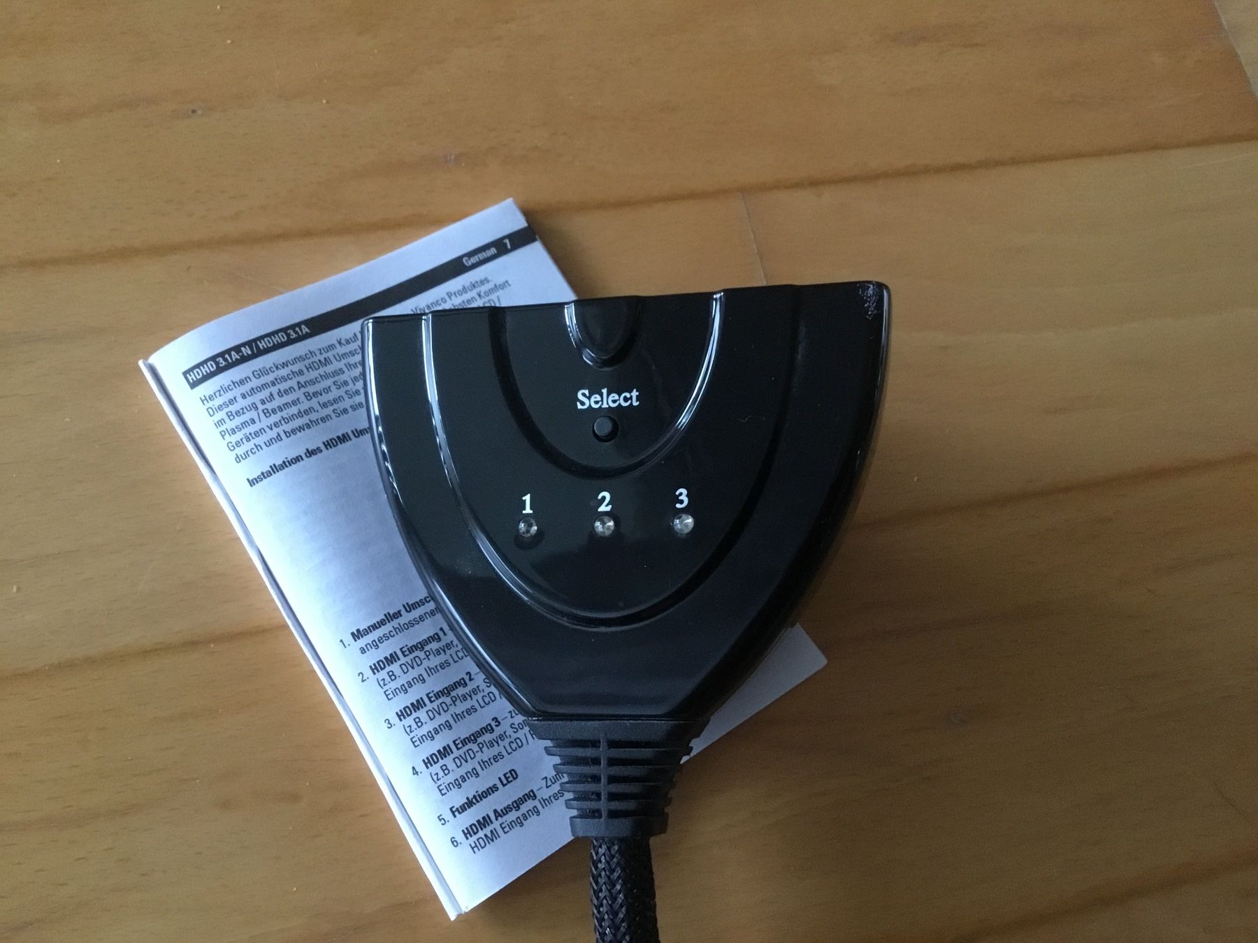 Kabel: HDMI Umschalter Vivanco HDMO 3.1A mit Kabel 80cm – Gebraucht aus Kerzers von Georges3210 4