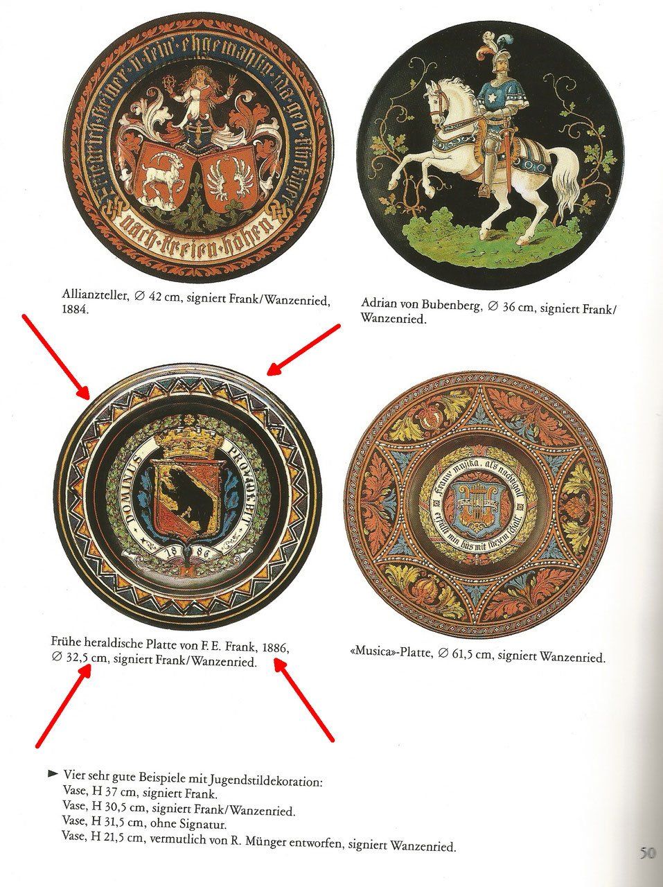 Piatti: Thoune Heraldischer Wandteller mit Bernerwappen 1886 – Usato da Bern venduto da Grindelwaldaus 4
