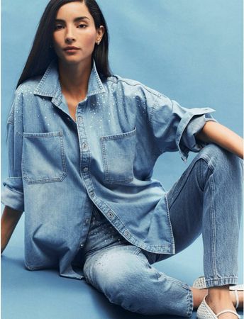 Jeansbluse - Marke NEXT ***NEU*** - mit Steinchen 💎💎💎