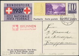 1938 - Pro Patria - Bundesfeierkarte - Automobilpostbüro