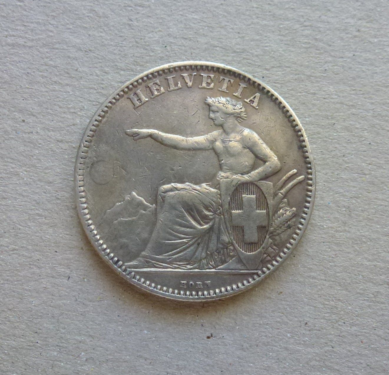 Tutti le monete: Schweiz ++ 2.- Franken 1860 – Usato da Walkringen venduto da Casablanca777 1