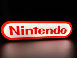 Lampe / Lightbox Logo Nintendo  - Décoration rétro gamer
