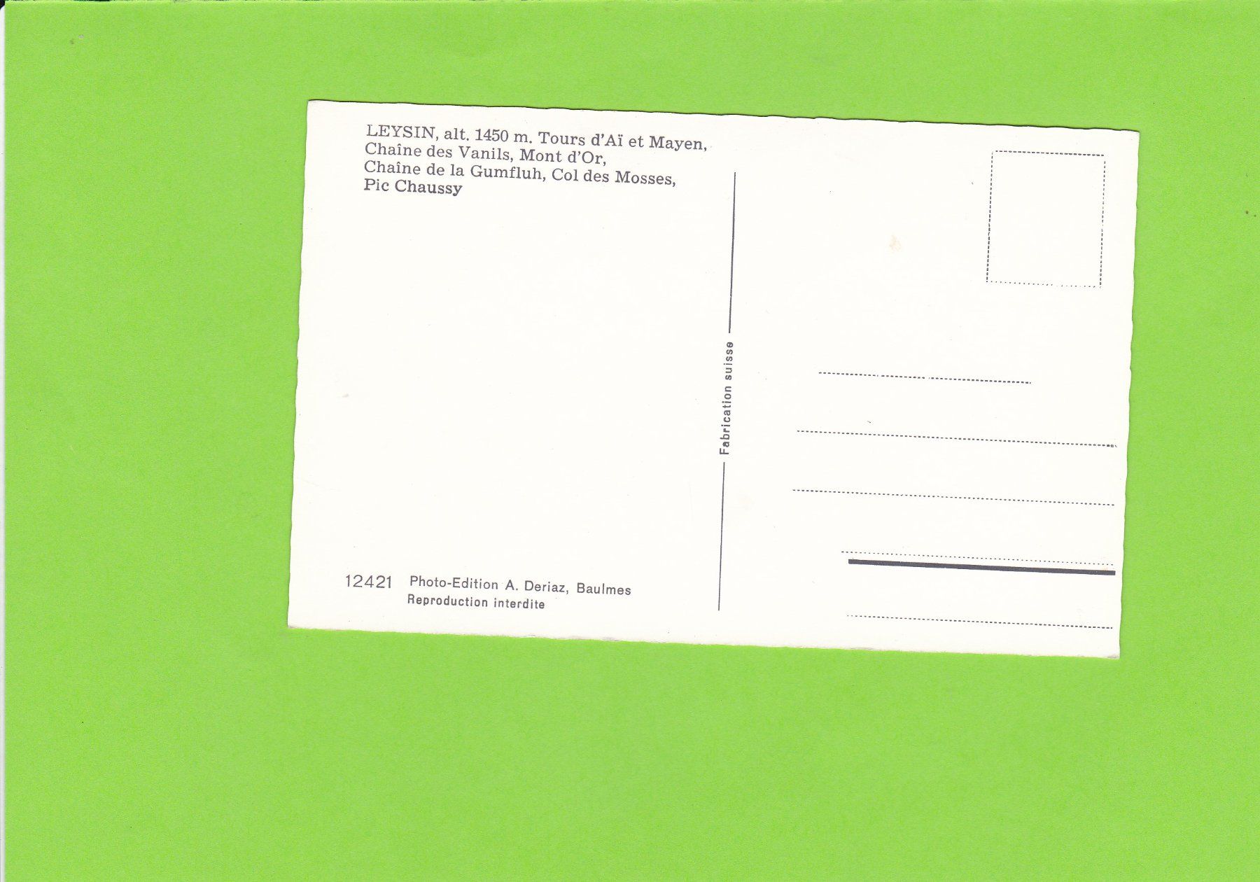 Cartoline postali: Leysin – Usato da St. Peterzell venduto da neckertal 1