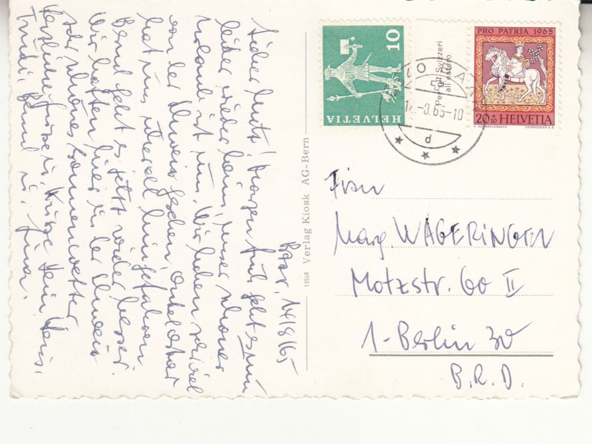 Cartoline postali: Zürich 1965 – Usato da Bürglen TG venduto da StampGraf 1