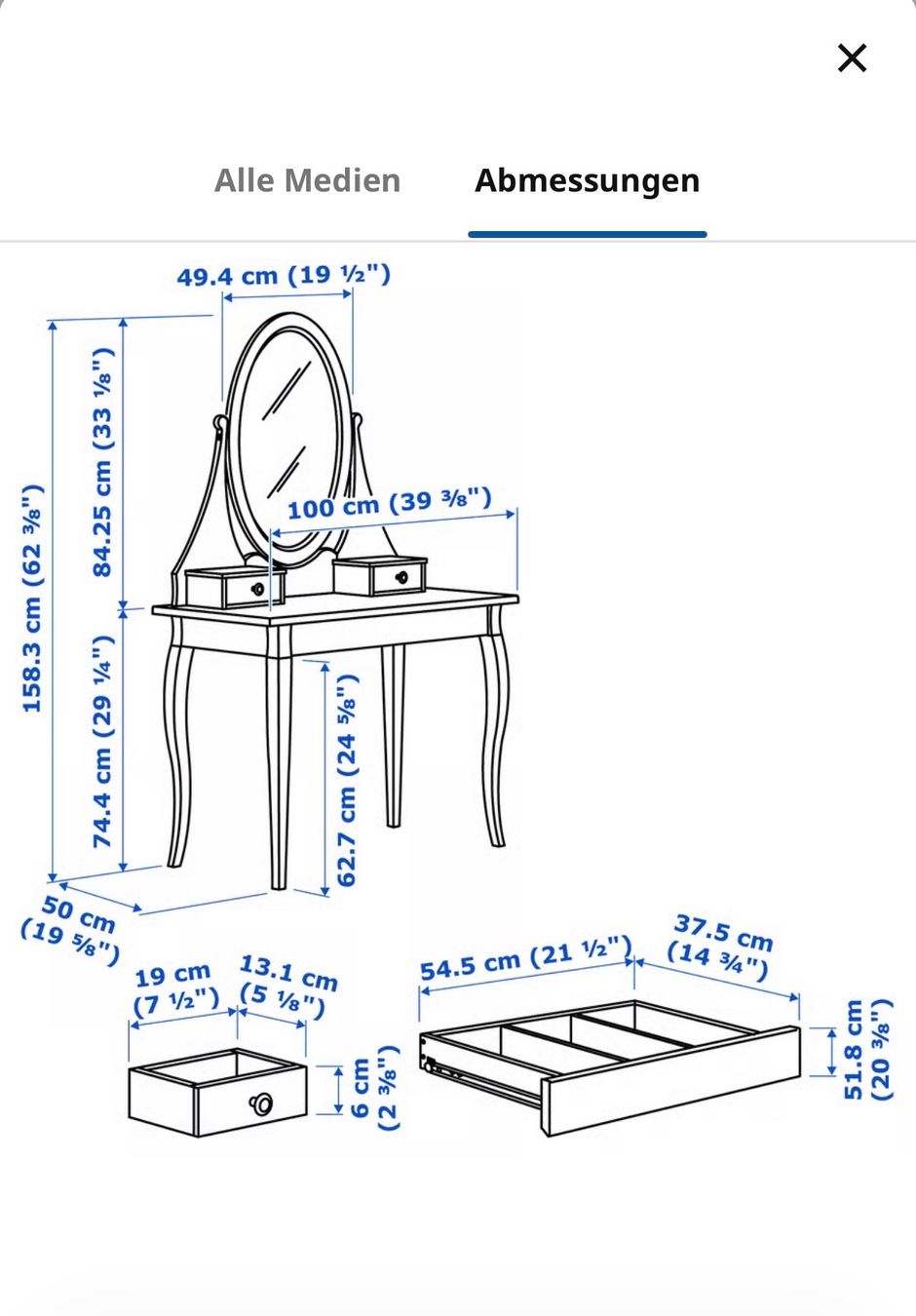 Ikea Tavoli: IKEA HEMNES Tisch mit Schublade – Usato da Zürich venduto da S.Circhetta 4