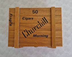 Vintage Zigarrenkiste Churchill Morning 50 Cigars – Box leer