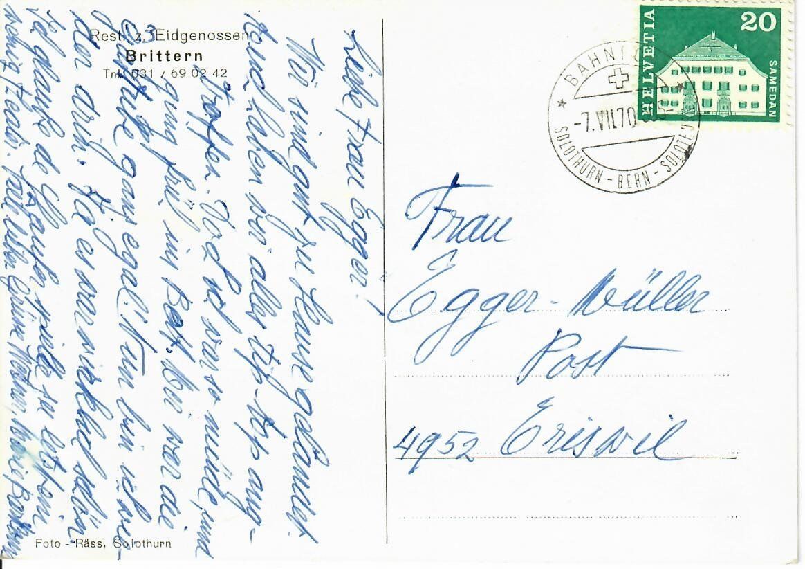 Cartes postales: Brittern SO – D'occasion à Hochdorf par Ziegel-16 1