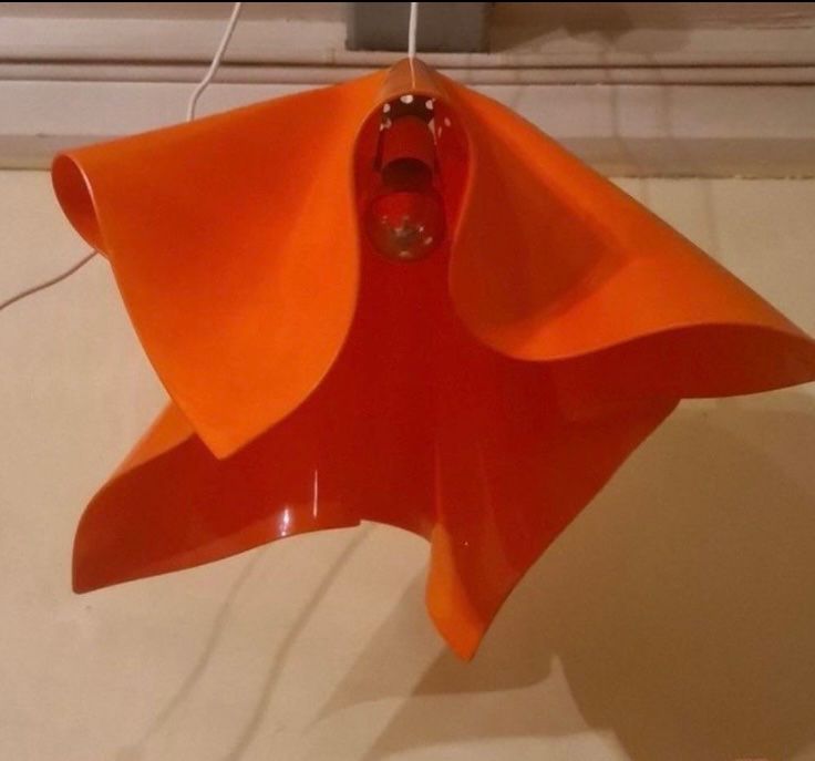 Lampade: Orange Retro Plastic Ceiling Lamp 70s Style – Usato da Unterseen venduto da Pavema4 2