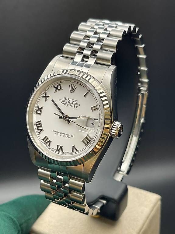 Rolex Orologi: Rolex Datejust 36 Ref. 16234 White Roman 2005 Full Set – Usato da Lugano venduto da luganotopwatches 4