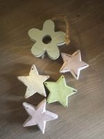 Süsse Shabby Chic Deko Sterne Blume Holz Vintage Landhaus Fr