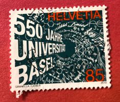 Nr.1348 mit Stempel 550 Jahre Universität Basel 2010  