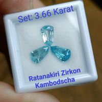 3.66 cts Ratanakiri ZIRKON aus Kambodscha Edelstein Set