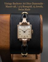 Vintage Bucherer Art Déco  Massiv 9K / 375 Roségold ✨️