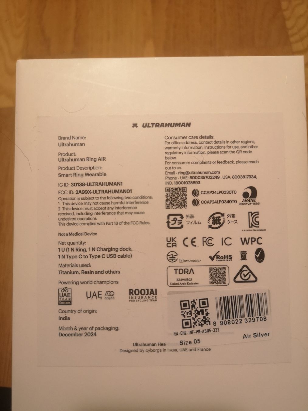 Anelli: Ultrahuman AIR - Size 05 – Usato da Biel/Bienne venduto da zur_5ghx 3