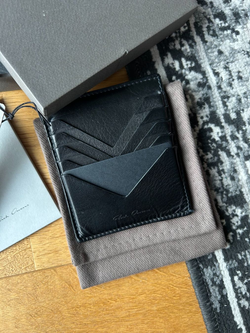 Rick Owens Portafogli: Rick Owens Card Holder aus Leder – Usato da Fehraltorf venduto da leonlohrer 1