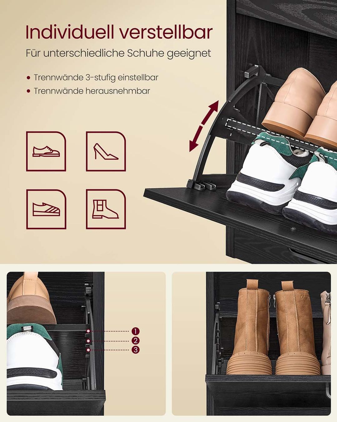 Armadi: Schuhkipper mit 4 Klappen Schuhregal – Nuovo e nell'imballaggio originale da Lachen SZ venduto da MAMORU-MOEBEL 3