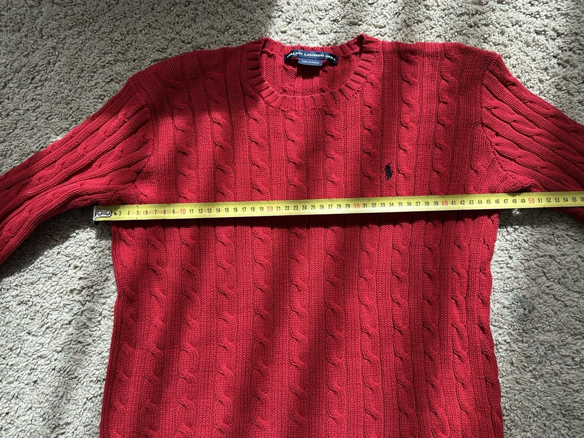 Ralph Lauren Pullover & Sweatshirts: Polo Golf Ralph Lauren Strickpullover Zopf rot – Gebraucht aus Basel von Oloir 1