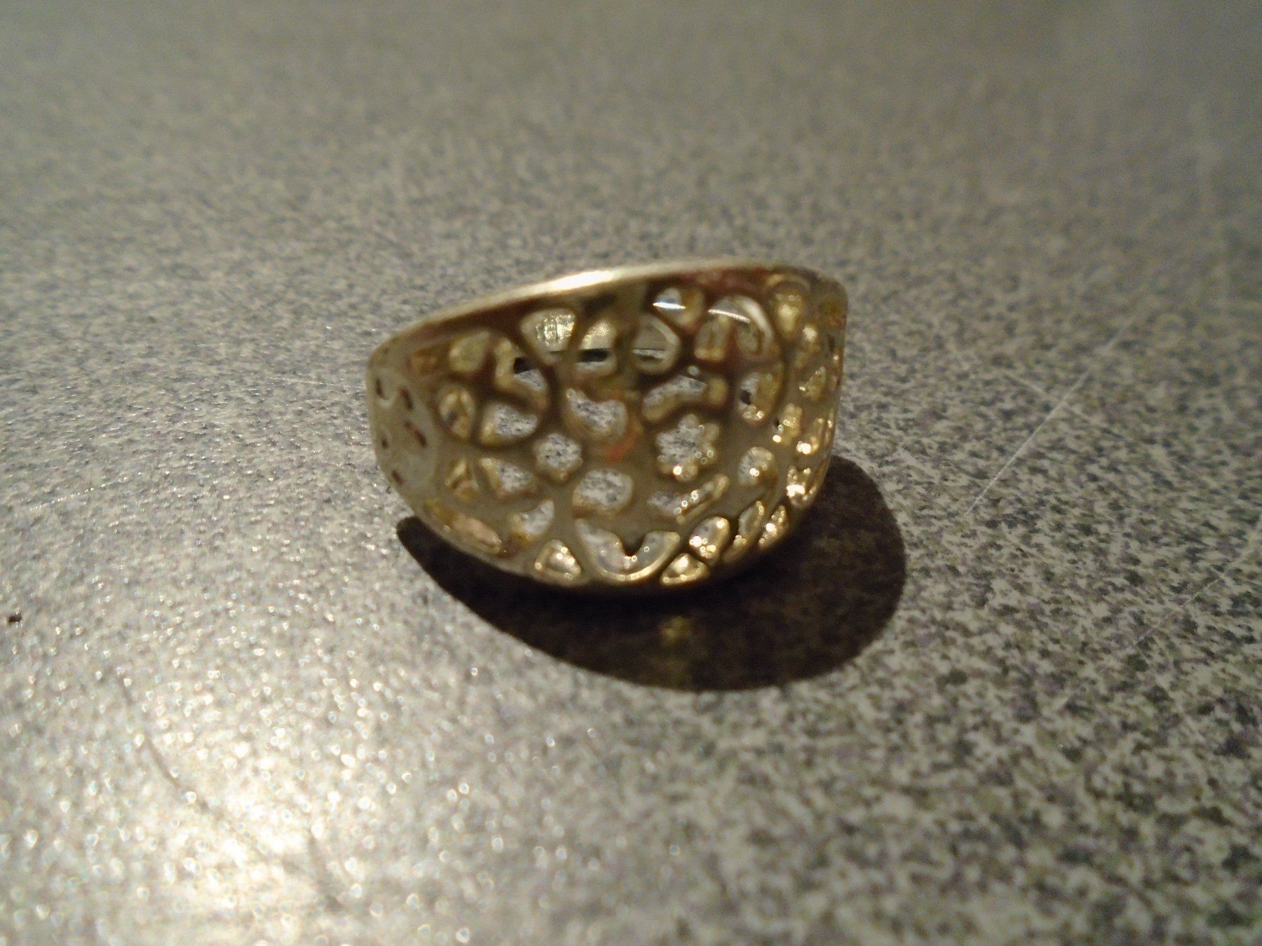Anelli: Ring silberfarbig, Netzmuster – Usato da Zürich venduto da abraxas1291