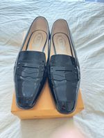 TOD'S mocassins femme noir verni T. 41