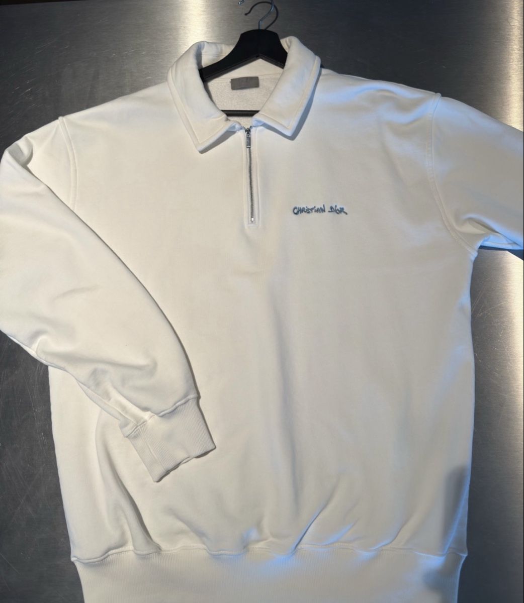 Dior Maglioni & Felpe: Christian Dior White Sweatshirt Zip – Nuovo (secondo la descrizione) da Zürich venduto da Grothschild