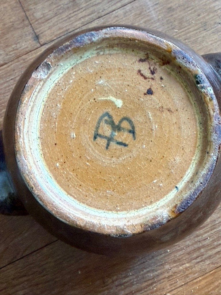 Ciotole: Rustikale Keramik-Sauciere mit Deckel. – Usato da Agriswil venduto da Windcheetah 2