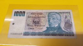 Alte Argentinische 1000 Pesos Note - Sammlerstück!