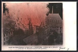 Basel, Brand des Stadt-Theaters in Basel
