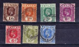 Ceylon, Los von 7 Briefmarke ⊙.