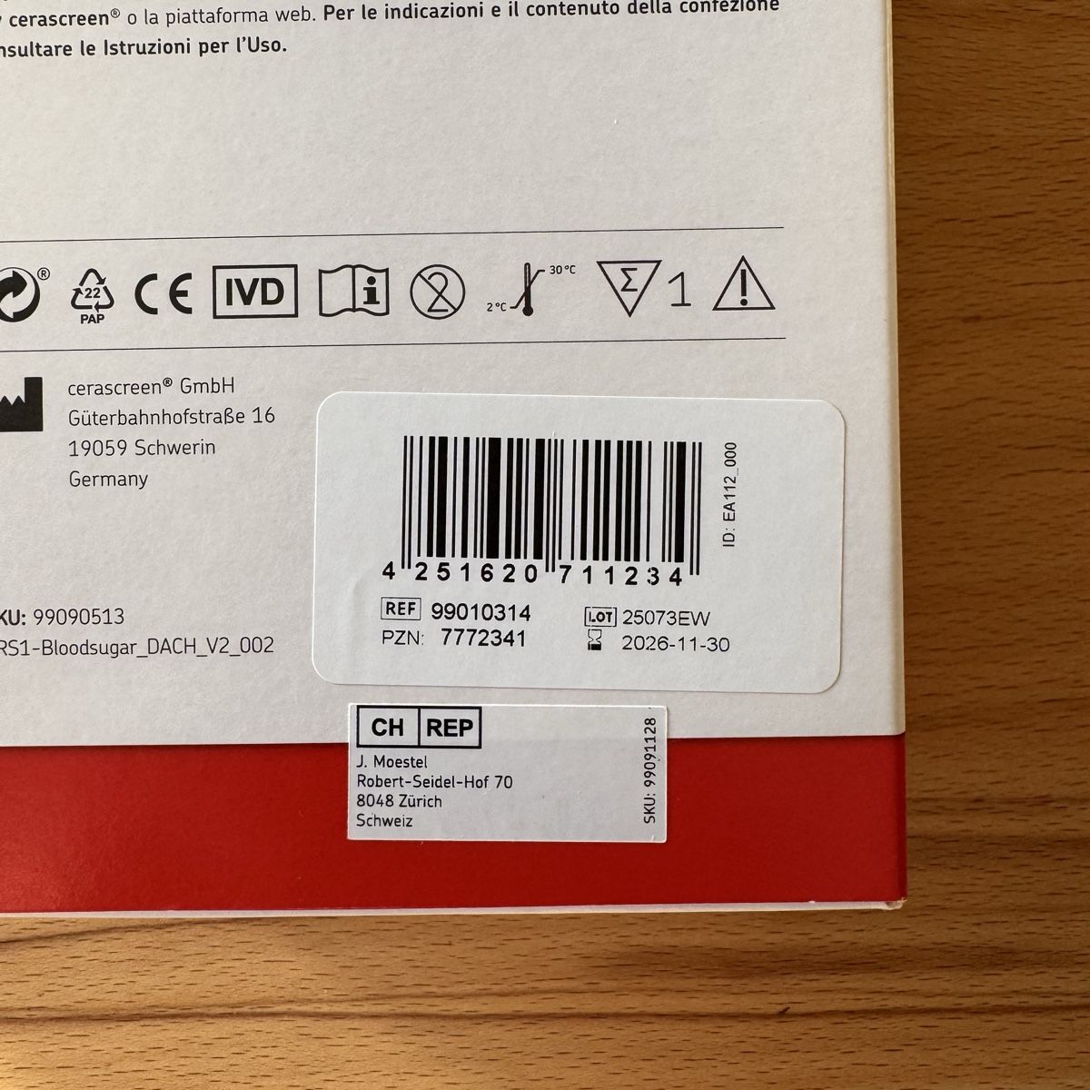 Medizinische Geräte: cerascreen Langzeit-Blutzucker Test HbA1c Neu – Neu und originalverpackt aus Ellikon am Rhein von Bionica 2