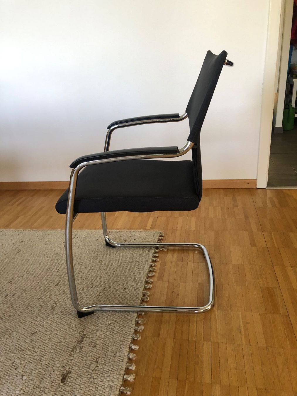 Stühle: 12 Stühle, Freischwinger, anthrazit, sehr bequem – Gebraucht aus Endingen von xiaowang 2