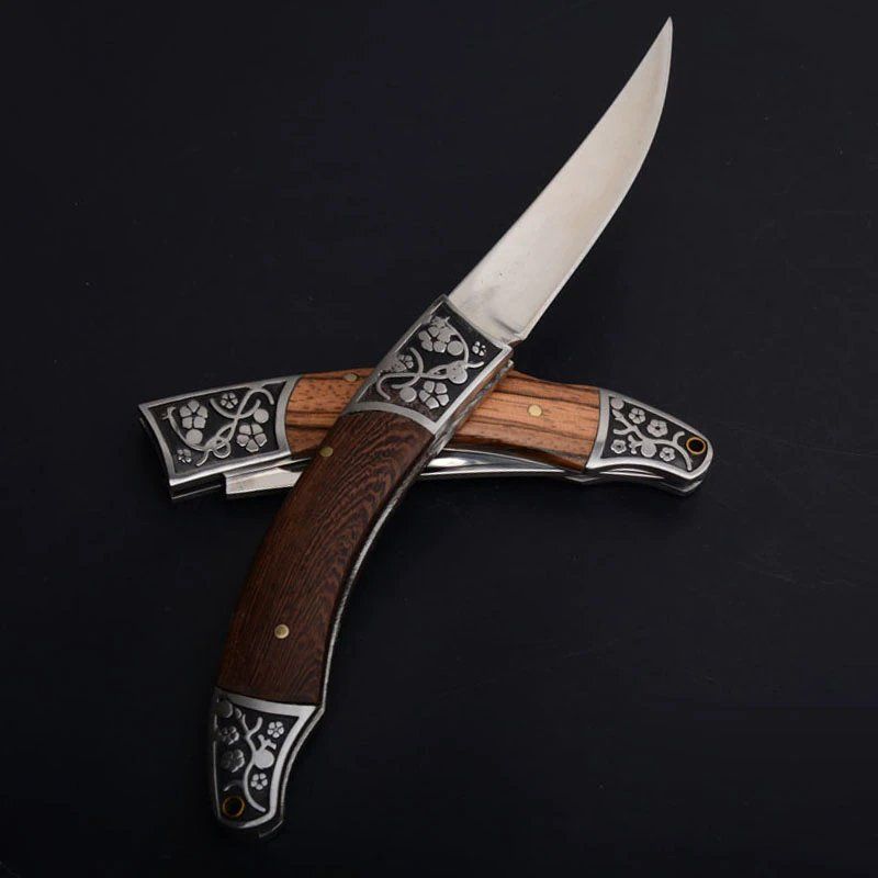Coltelli tascabile: 2 Stück coole Sackmesser inkl. Stoffscheide (hell+dunkel) – Nuovo (secondo la descrizione) da Tumegl/Tomils venduto da Steinschleuder-Shop