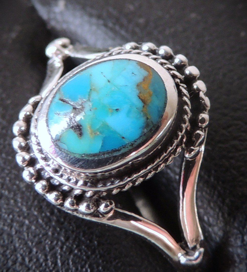 Anelli: Silber 925 Türkis Fingerring Gr. 59 – Nuovo e nell'imballaggio originale da Waldenburg venduto da schaller707 1