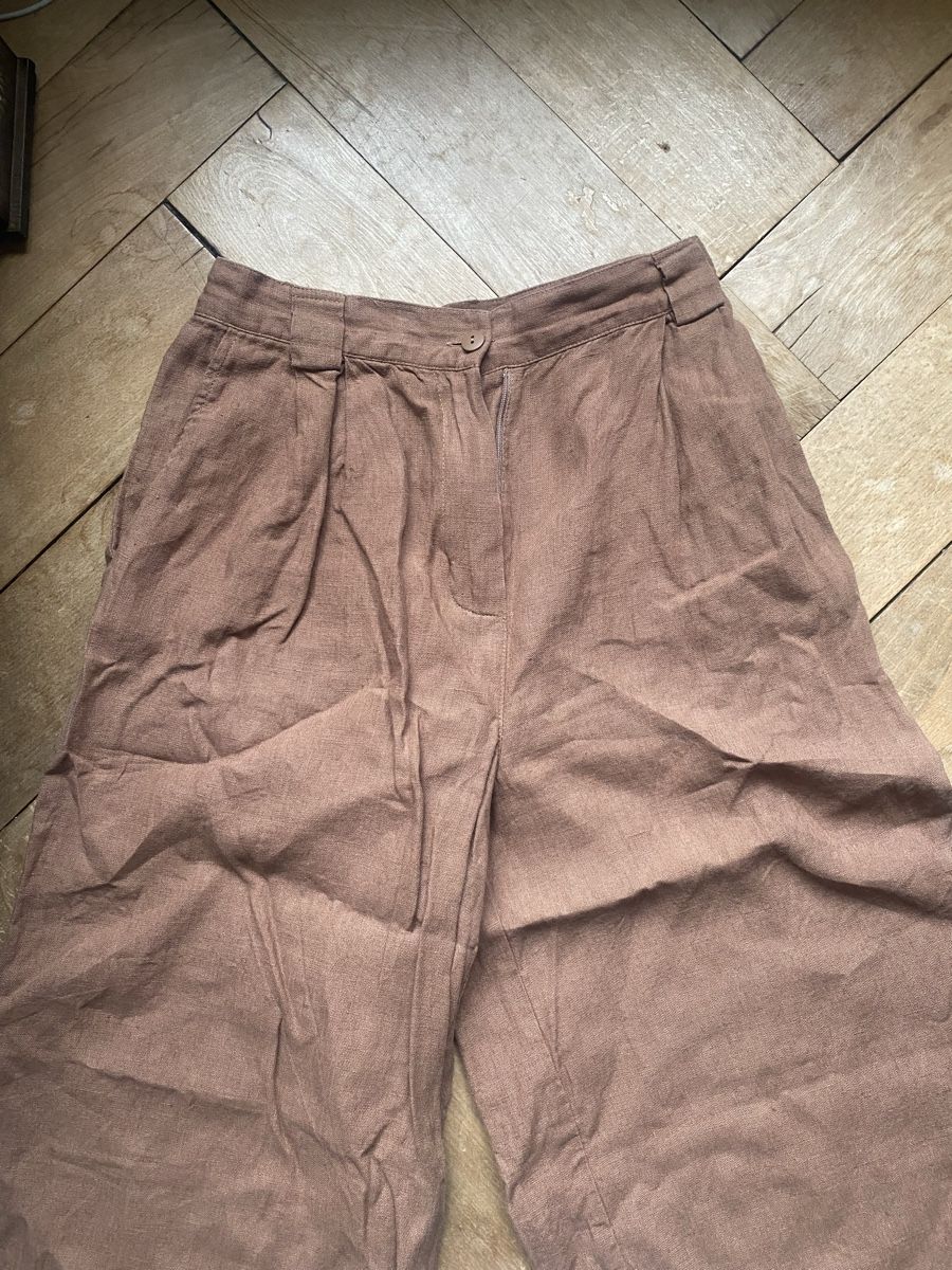 Pantaloni: Leinenhose braun – Usato da Zürich venduto da julia.theodora
