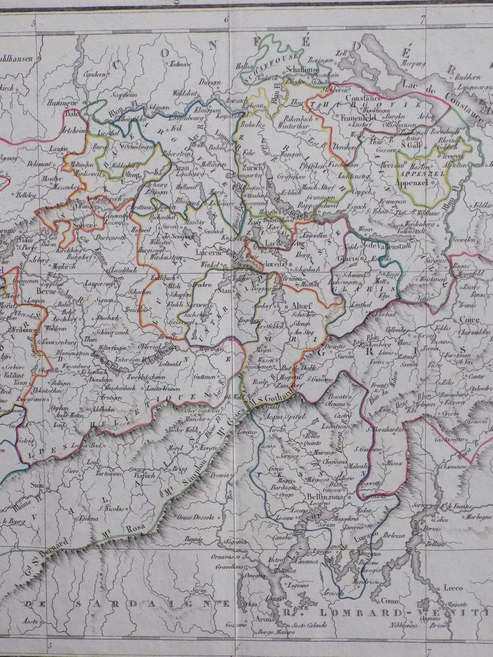 Cartes géographiques & atlas: Schweizerkarte mit Grenzkolorit – D'occasion à Risch par Rischli15 4