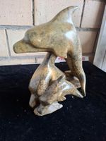 Delfin Skulptur, Speckstein, liebevoll gearbeitet, Deko!