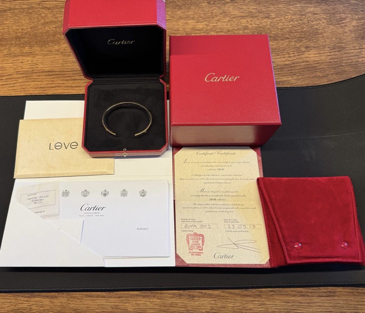 Cartier Armbänder & -reifen: Cartier Love Cuff, Gelbgold, Full set – Neu (gemäss Beschreibung) aus St. Gallen von Viste
