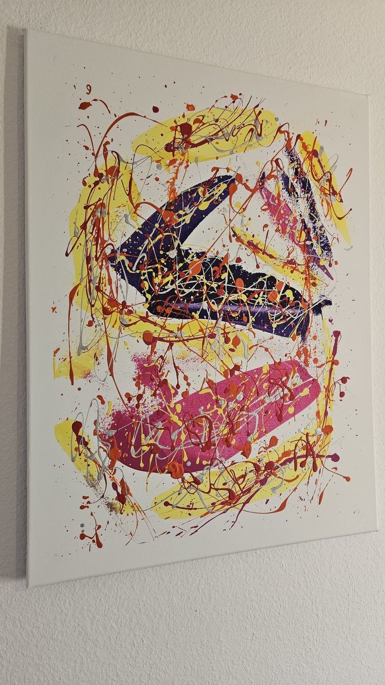 Dipinti: Peinture abstraite multicolore 60x80 cm – Nuovo (secondo la descrizione) da Le Locle venduto da fab_c9hh 2