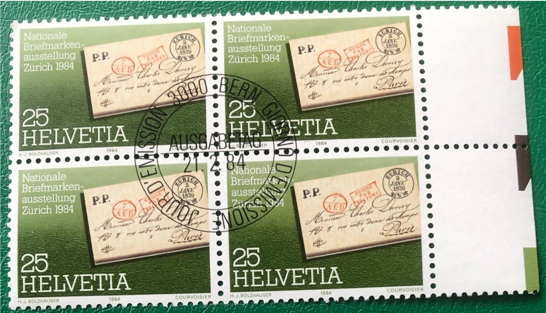 Tutti i francobolli: 4 er Block Nr. 705 mit ETStempel Bern – Usato da Aarau venduto da Billa007