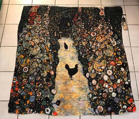 Damenschal - Foulard Vestilarte Gustav Klimt 145 cm x 145 cm