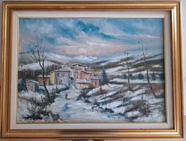 Gemälde "Paesaggio innevato“ (Verschneite Landschaft)