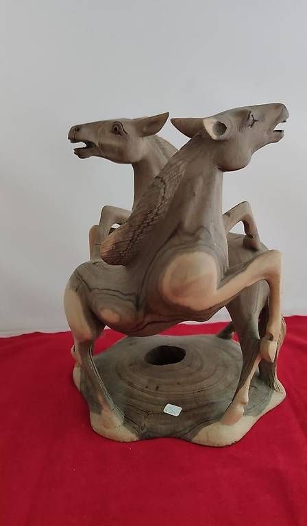 Sculture & Statue: Einzigartige Wildpferde-Skulptur. Handgeschnitzt – Nuovo (secondo la descrizione) da Basel venduto da Shankar 2