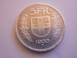 5 Fr. 1933  silber