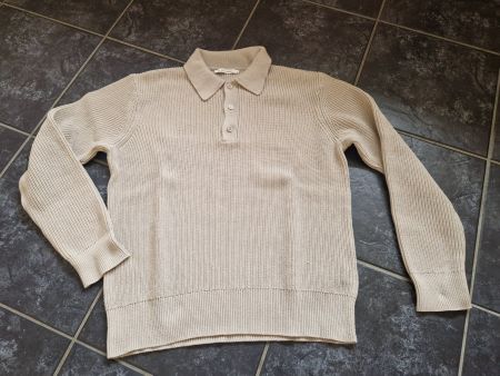 A Day's March: Pullover mit Kragen, beige, Gr. M