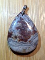 Mexikanischer Achat Anhänger mit Metallöse D