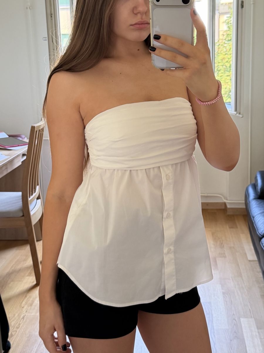 Zara Top: WHITE STRAPLESS ZARA TOP – Usato da Genève venduto da yav_9r9f 2